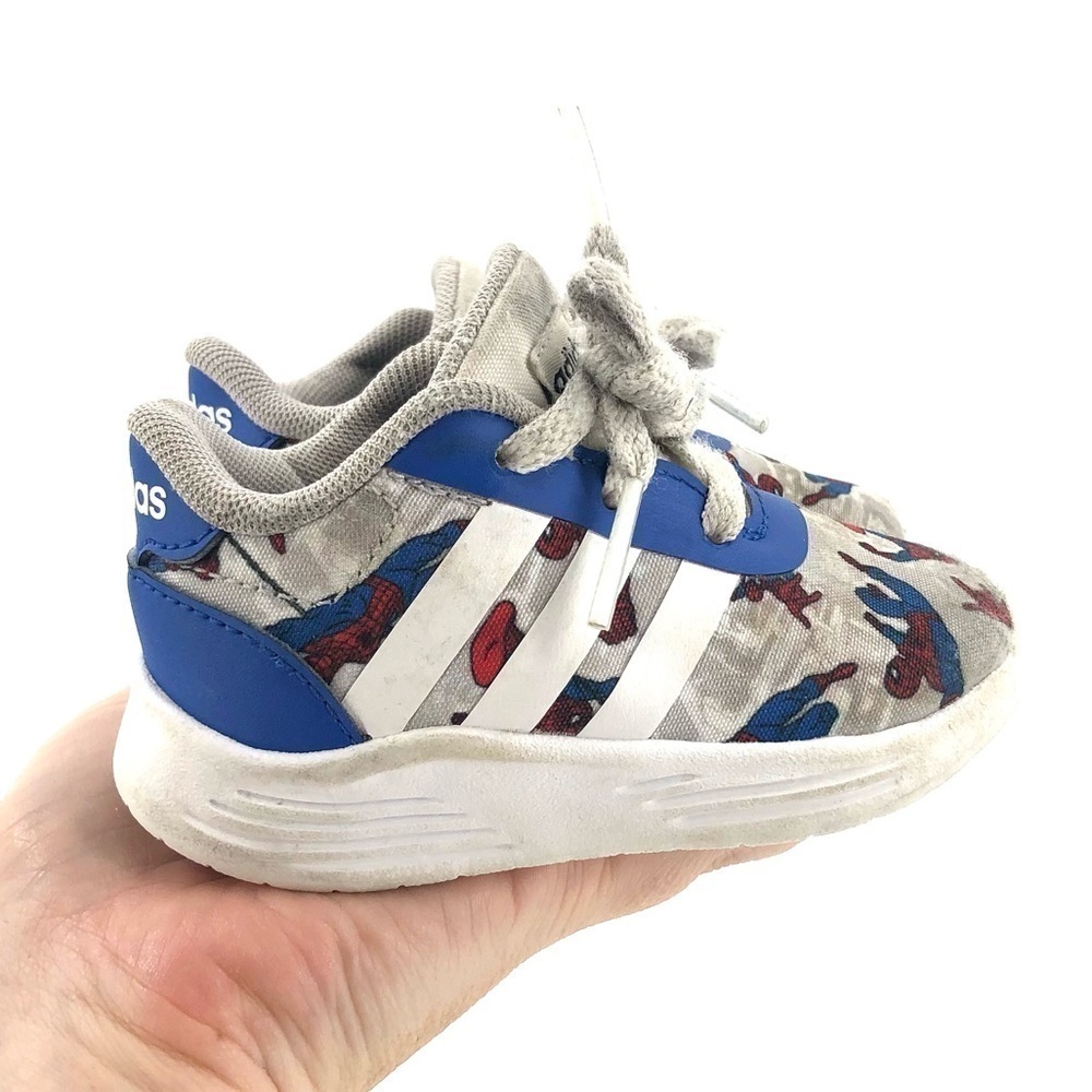 Adidas Spiderman Kids Sneakers Tennis Shoes Toddler Size 4 - Picture 1 of 9